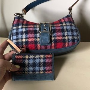 Vintage coach set small bag with coin purse
